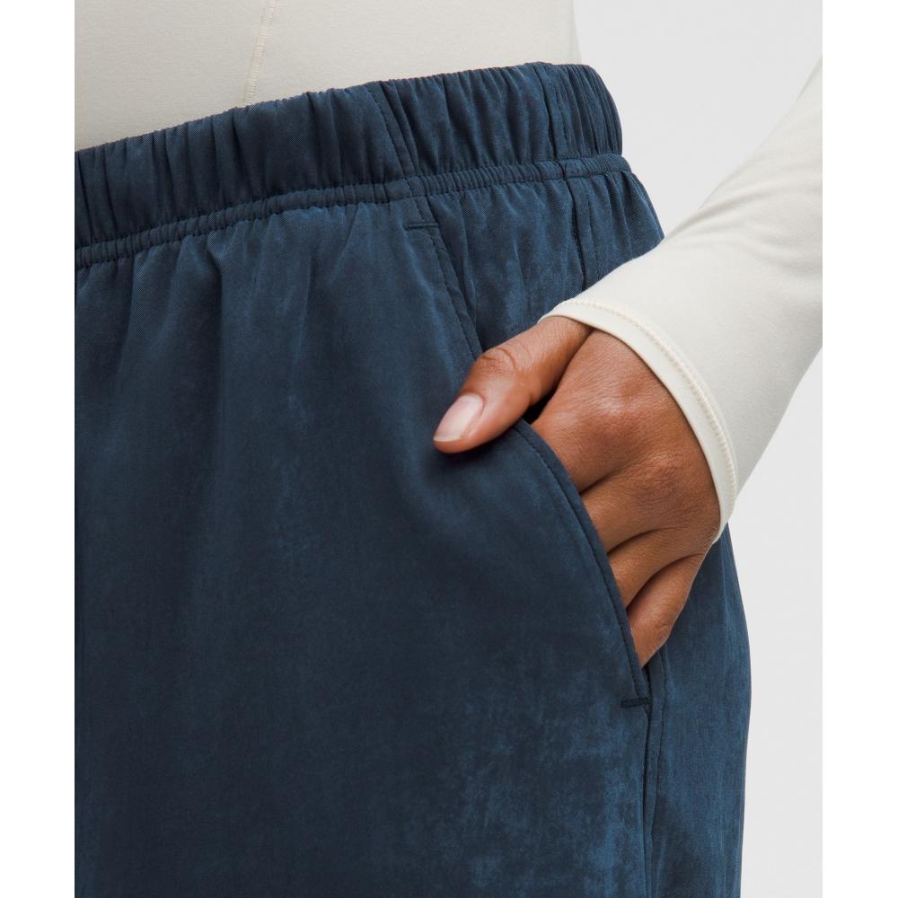 Lululemon Matte Satin Relaxed Fit Mid Rise Cargo Pant True Navy