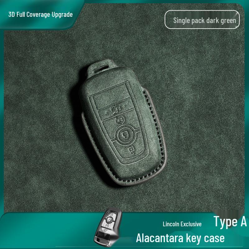 

Lincoln Aviator Key Case Cover for Men - Suede Buckle Fit for Z, Adventurer, MKC, Continental, Navigator