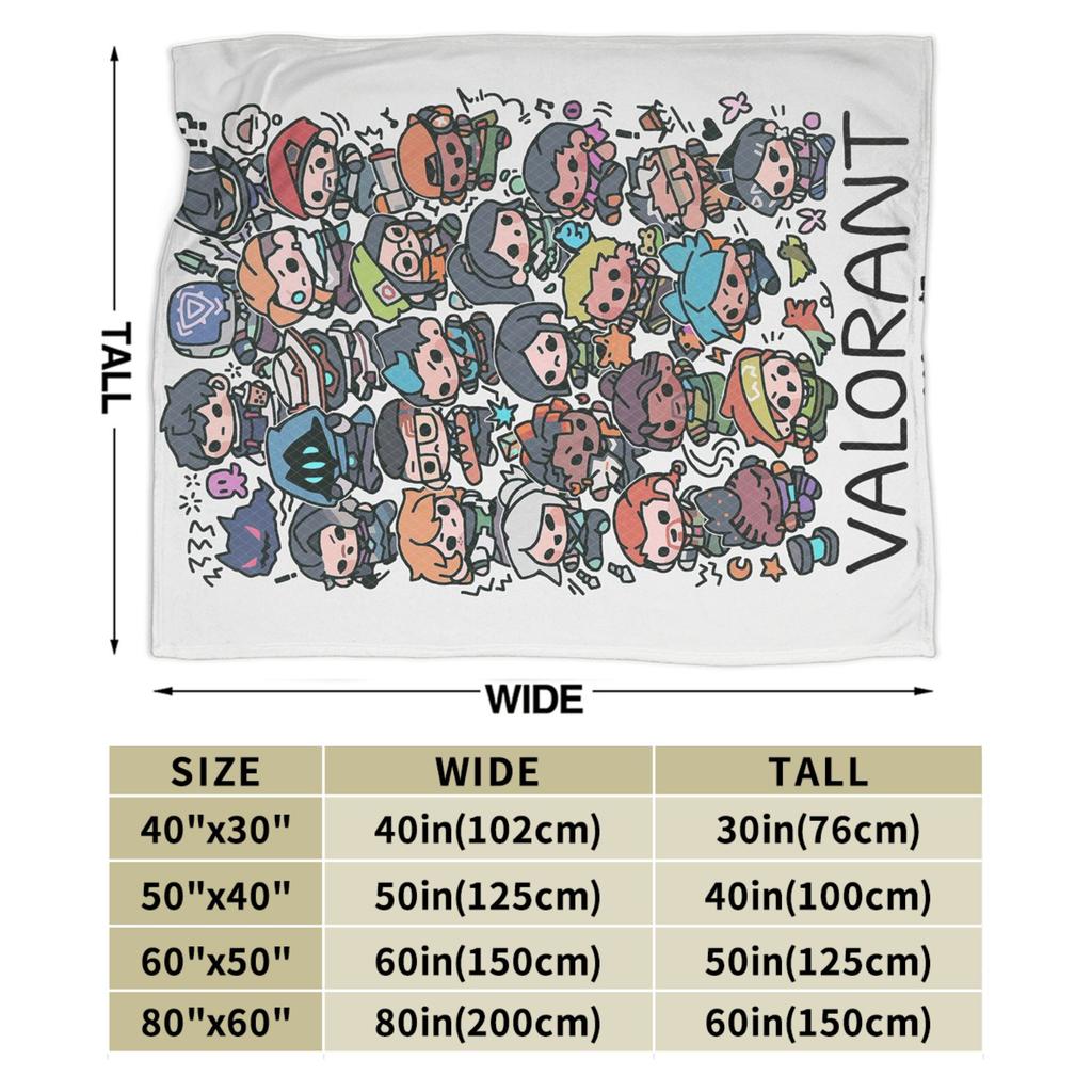 Valorant Game Flannel Blanket Winter  Soft Durable Bedding Throws for Kids Adult Living Room Fluffy Bedspread Sofa Bed Cover
