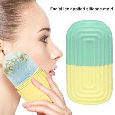 Rodillo de hielo para masaje facial, compresa de hielo reutilizable, bolsa para ojos hinchados, eliminación de poros, molde de hielo de silicona para cara, herramienta de cuidado de la piel para mujer