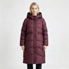 European and American double-sided wear long cotton-padded clothes for women, hooded over the knee in winter, thickened and loose warm cotton-p