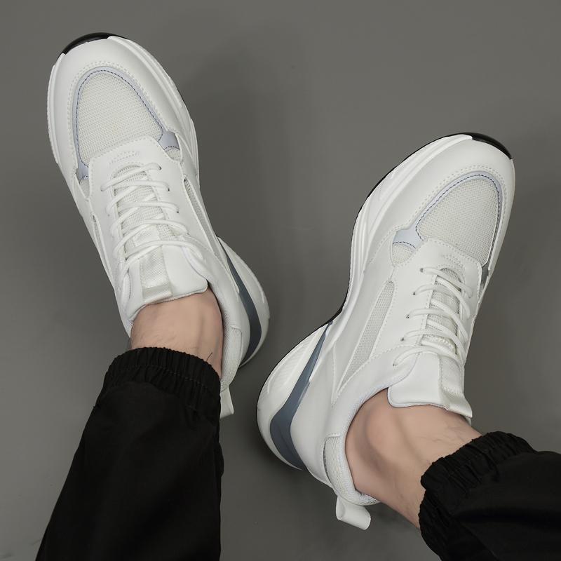 2026 Echtes Leder 6cm 8cm Höhensteigernde Aufzugsschuhe Herren Höhensteigernde Schuhe Sneaker Sport Freizeitschuhe Höhe Anheben