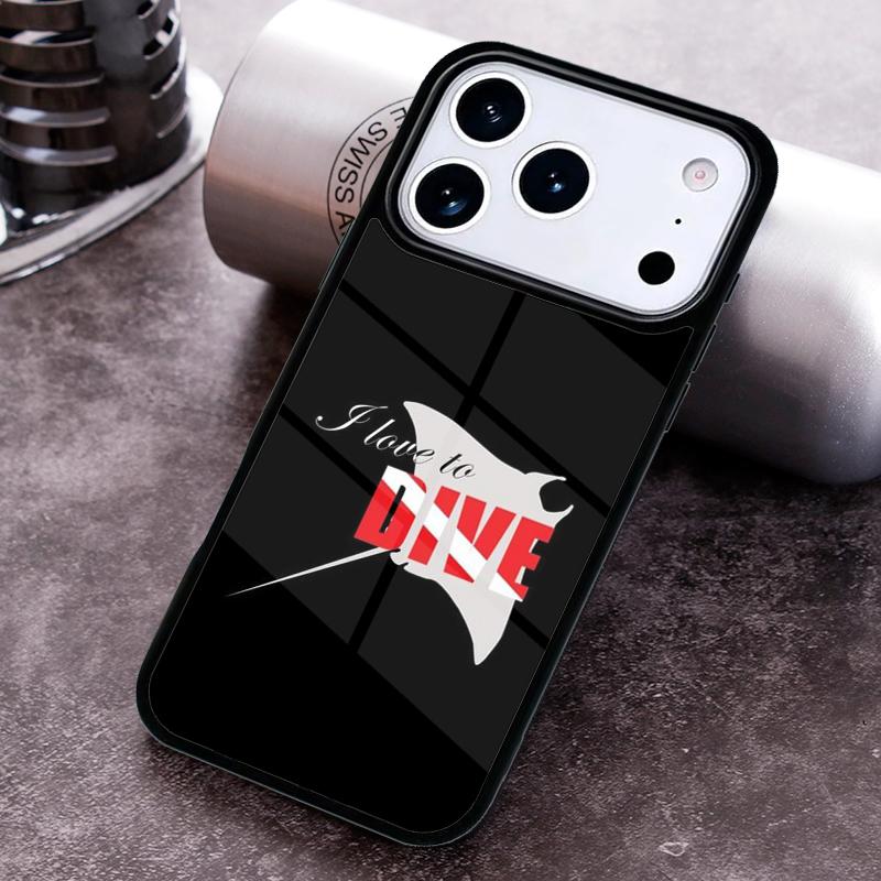 Dive Scuba Diver Shark Diving Phone Case For iPhone 17 16 15 14 13 12 11 Pro Max Plus 17Air Soft Silicone Cover