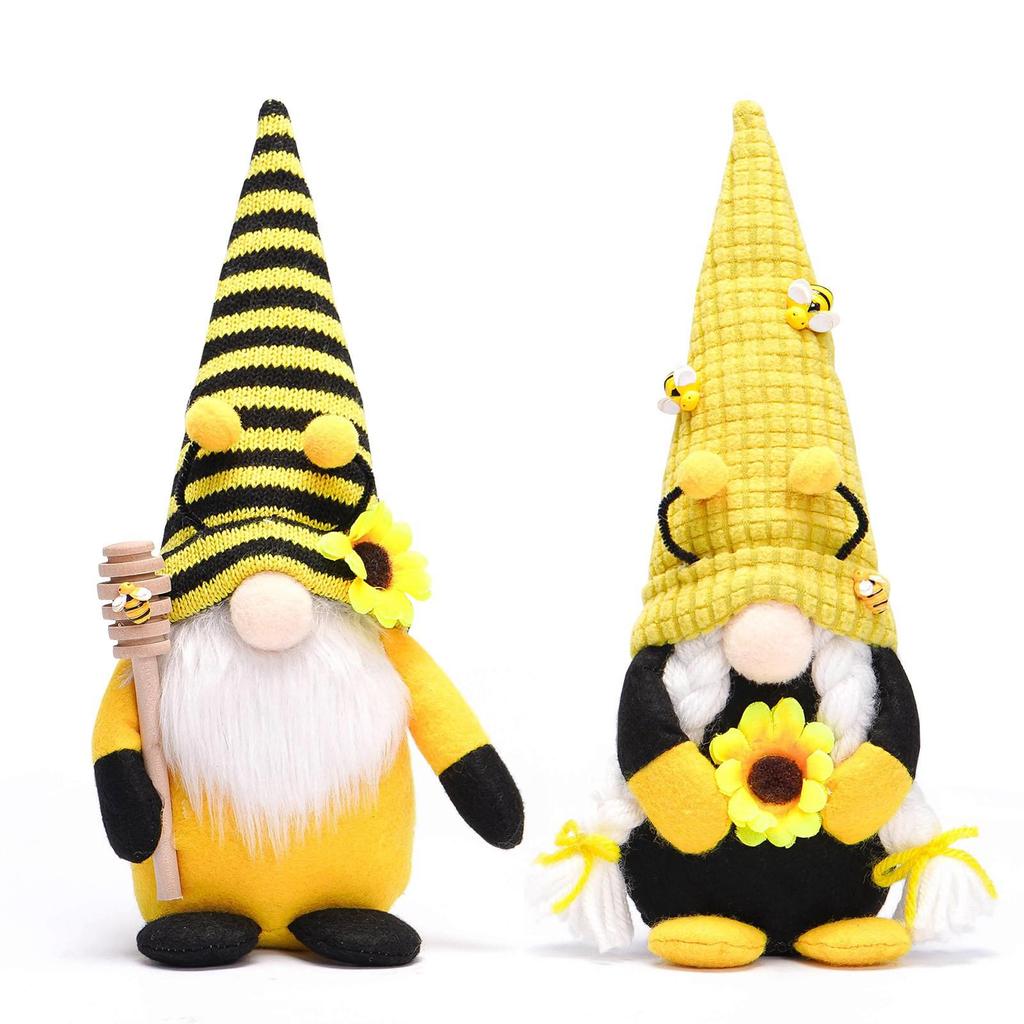 Bee Festival Sunflower Gnome Ornaments - Faceless Rudolph Doll Decor