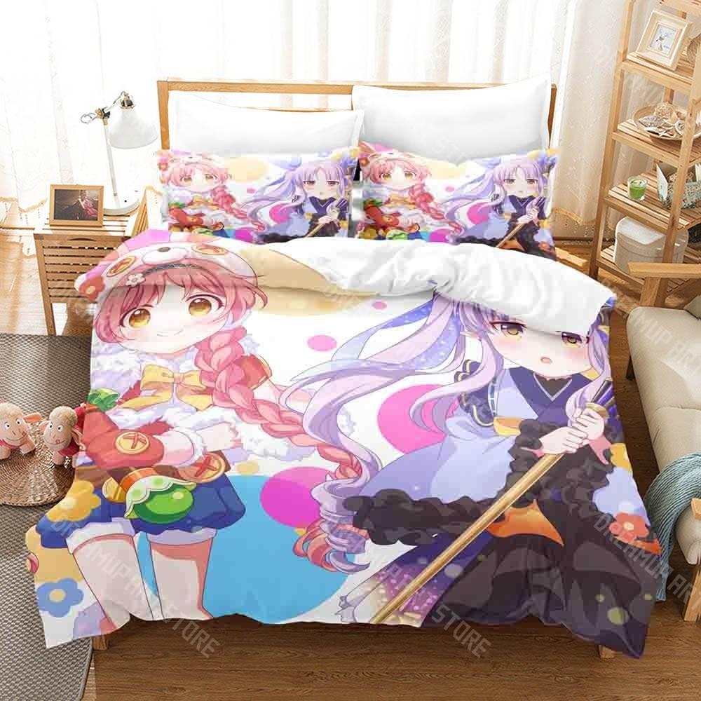 3D Printed Princess Connect! ReDive Bedding Set for Boys Girls Duvet Cover Pillowcase Twin Queen King Full Single Double Sizes