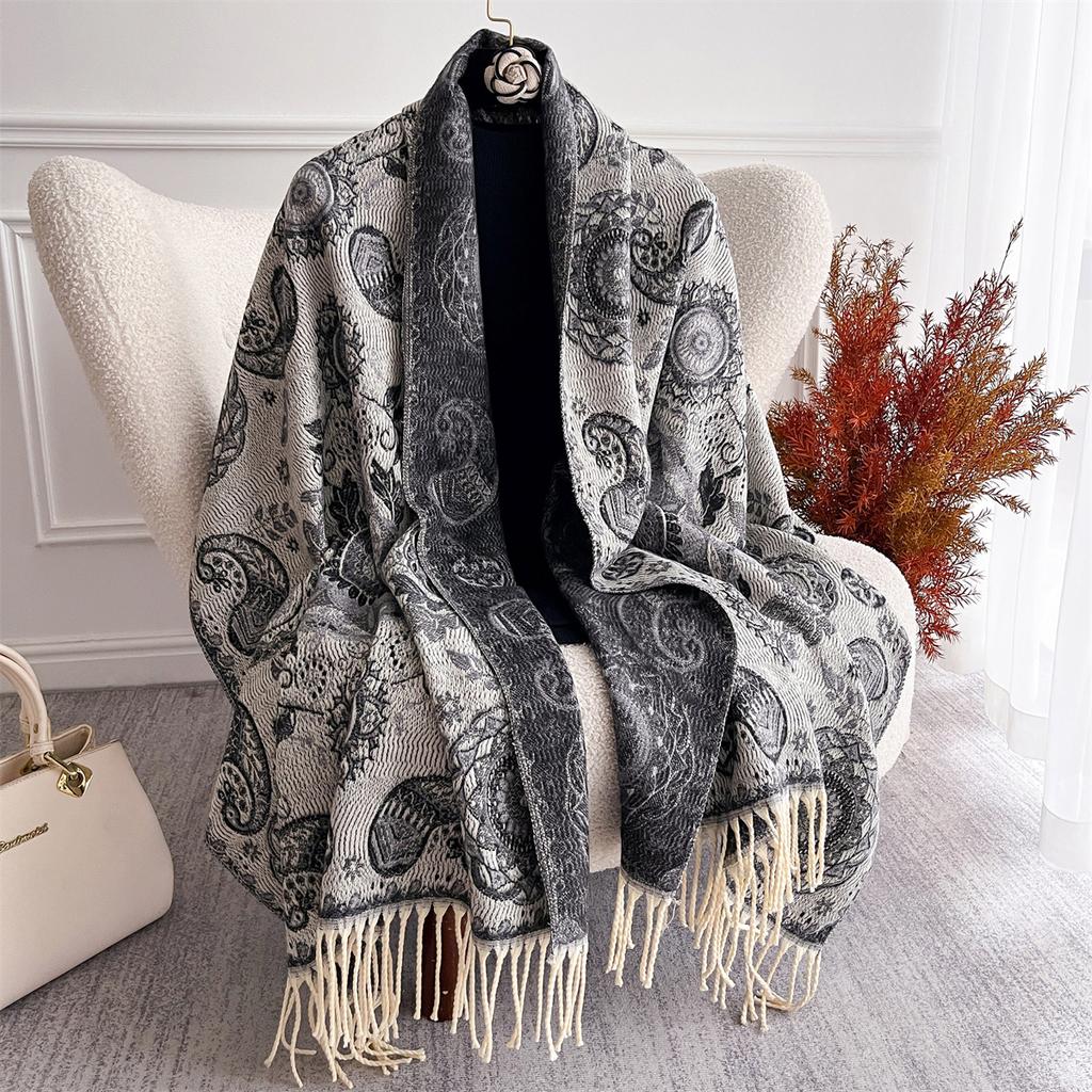 Autumn and Winter Travel Warm Cashmere Shawl Scarf Fashion Women Luxury Print Pashmina Blanket Wraps Female Poncho Bufanda