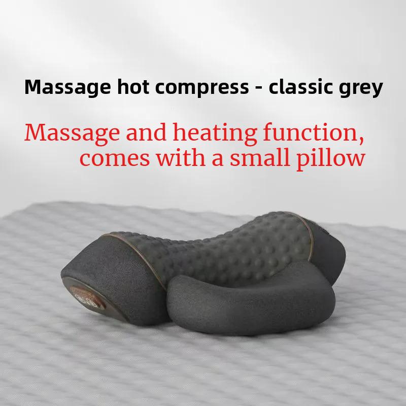 Electric Neck Massager Pillow Cervical Stretcher Heating Vibration Massage Orthopedic Sleeping Pillows Support