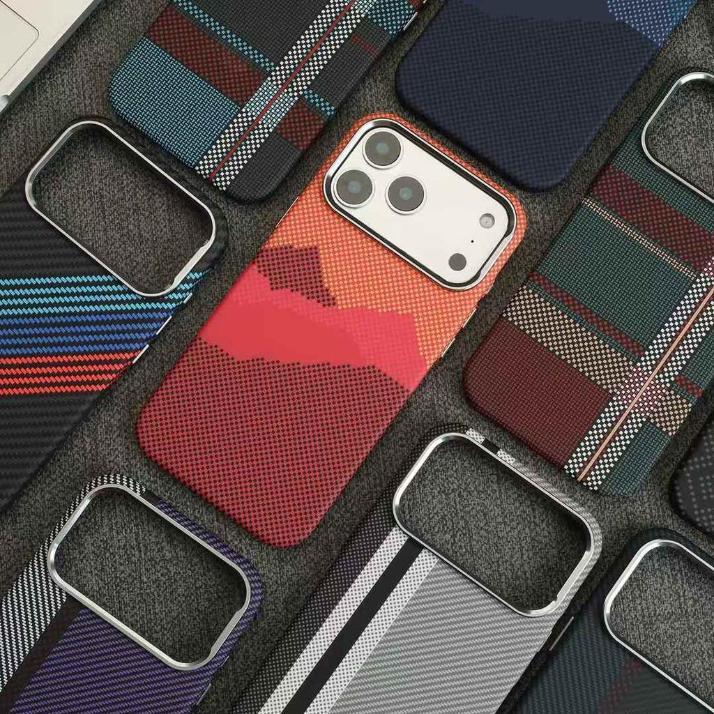 Luxury Carbon Fiber Texture Magnetic Case For IPhone 17 Pro Max Air 16 15 14 13 12 Pro Metal Lens Frame Button Shockproof Cover