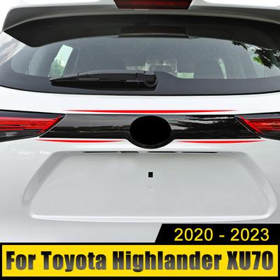 Autopříslušenství pro Toyota Highlander XU70 Kluger -2022 2023 ABS Chránič zadního zadního krytu Lišta rámu Logo Obložení krytu