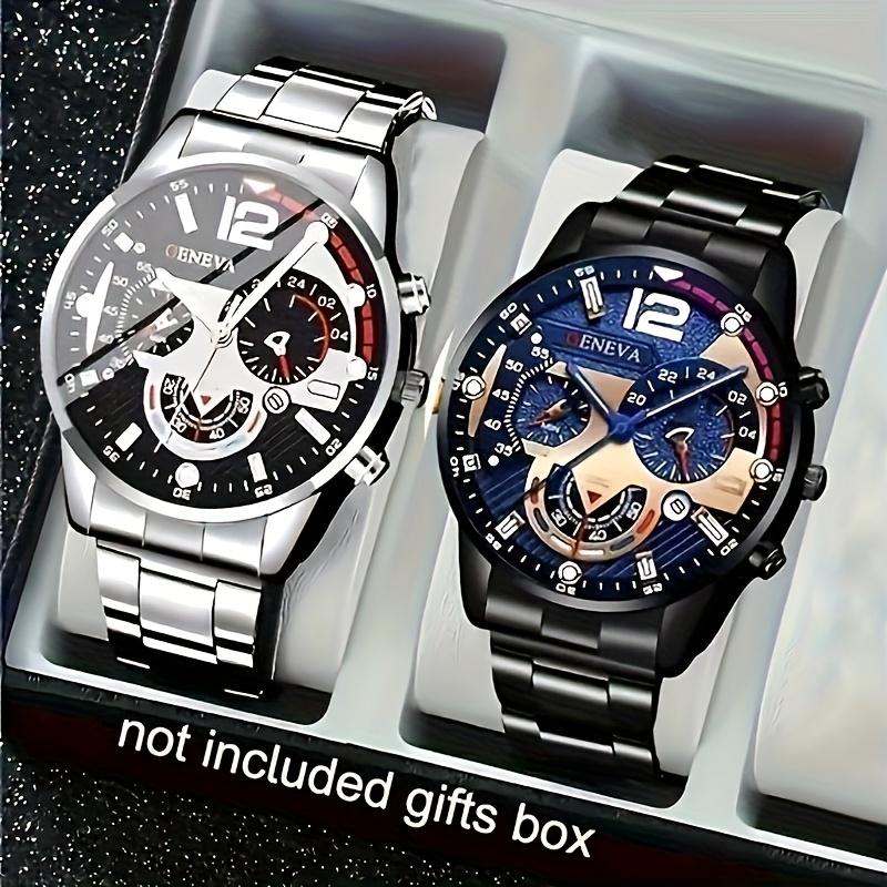 Fashion business sports quartz watch paired with stainless steel strap quartz movement suitable for wearing in various occasions