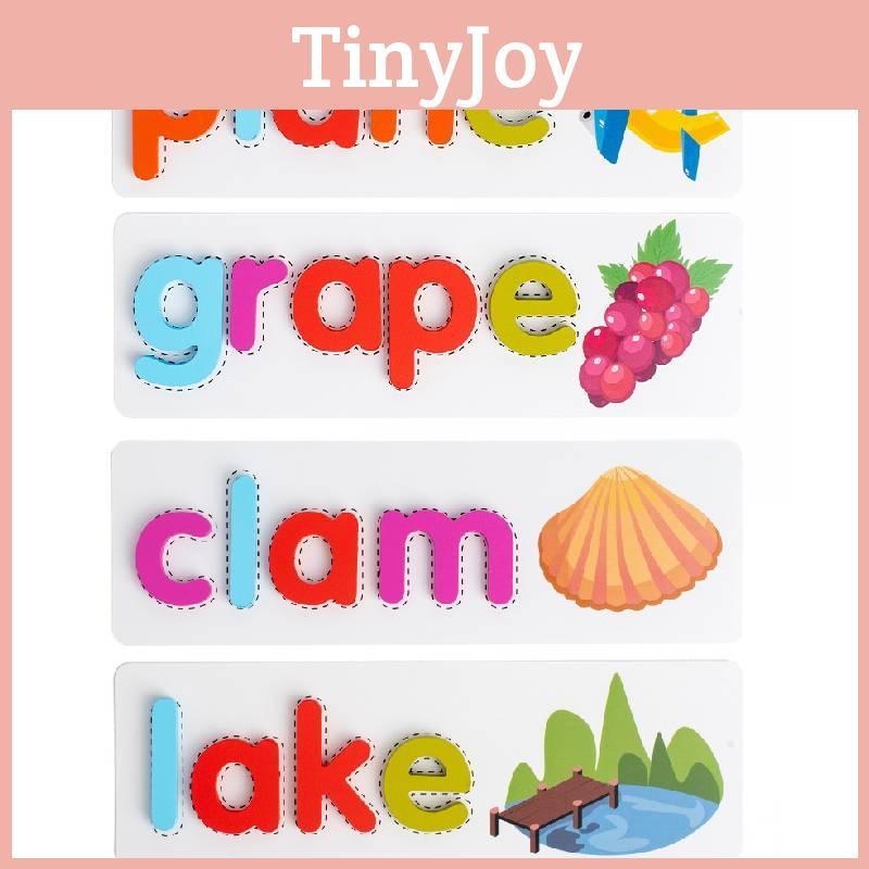 Wooden Letter Children Spelling Word Game English Cognitive Matching Puzzle Toy