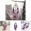 Spectacular Purple And Black Handmade Bohemian Dreamcatcher For Unique Home Decor