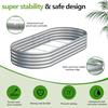 2PCS 8x2x1ft Galvanized Metal Raised Garden Bed Kit Outdoor Planter Box for Vegetables Flowers Herbs Durable Rust-Resistant Pat