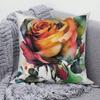 Nordic Style Romantic Rose Flower Print Pattern Cushion Cover for Home Living Room Sofa Decoration Square Pillowcase