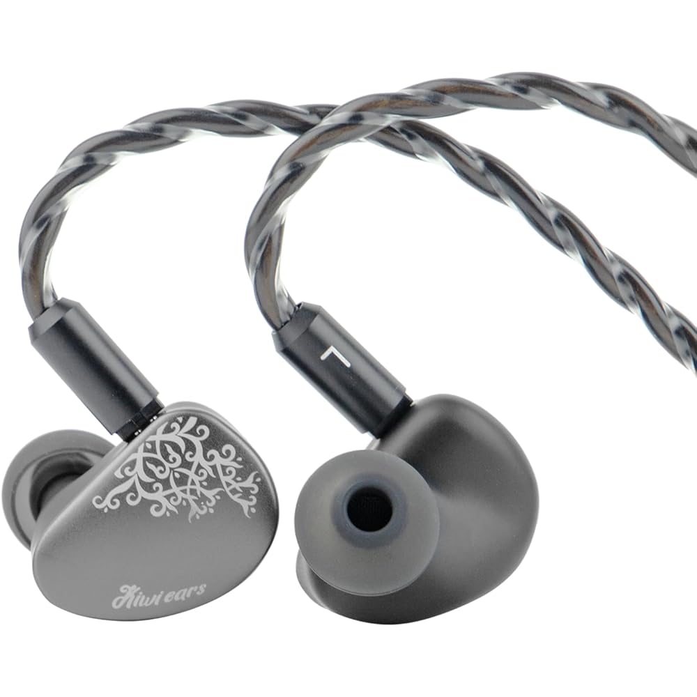 

Linsoul Kiwi Ears Cadenza II 10mm Titanium Driver HiFi Wired IEM Earphones CNC Aluminum Faceplate 0.78mm Detachable Cable Gray