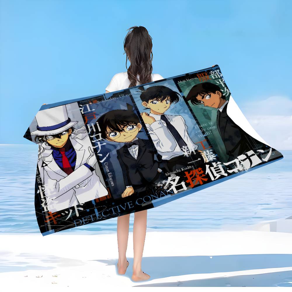 3D D-detective C-conan Anime Microfiber Beach Towel Absorbent Quick dry Soft Yoga Swimming Resort Mountain Climbing Towel