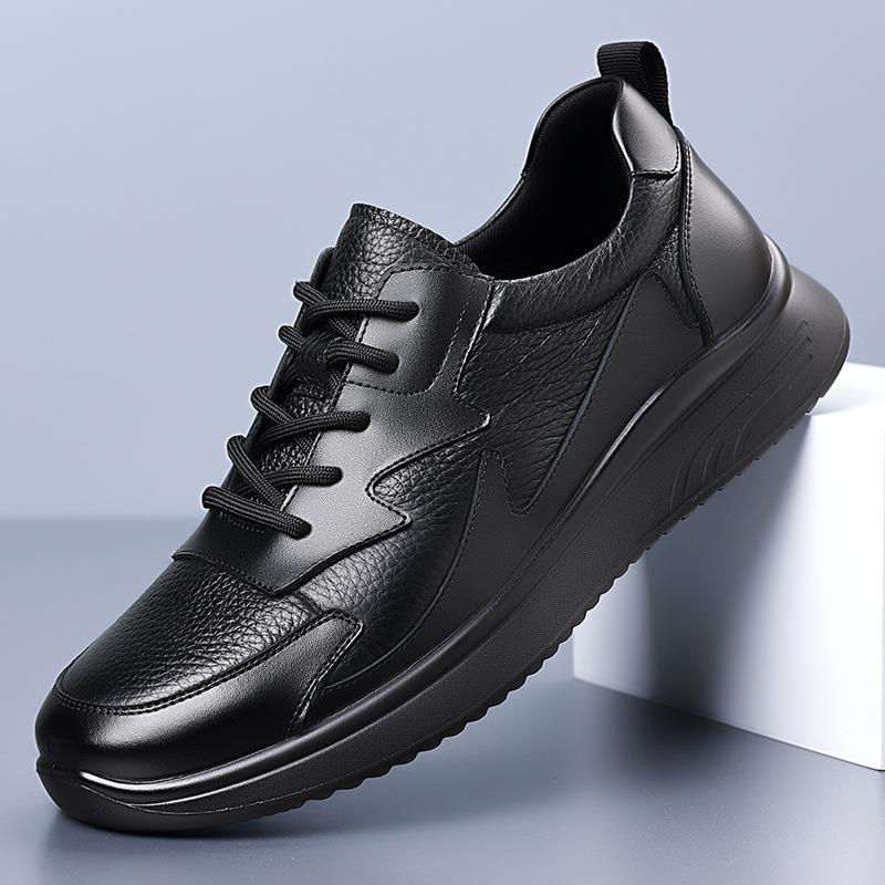 Autumn New Shoes for Men Genuine Leather Shoes Fashion Casual Sport Shoes Comfortable Lace-up Sneaker