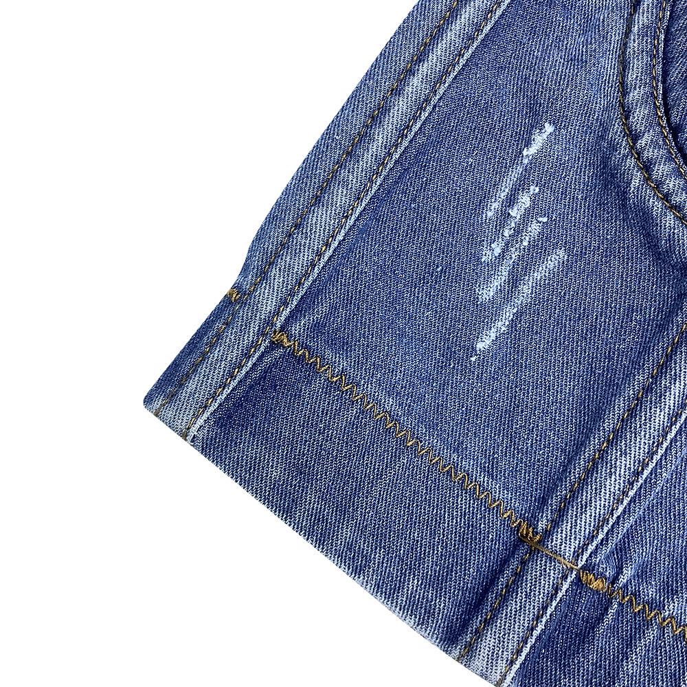 Bouton de bretelle polyvalent européen et américain Haut tube slim en jean Camisole