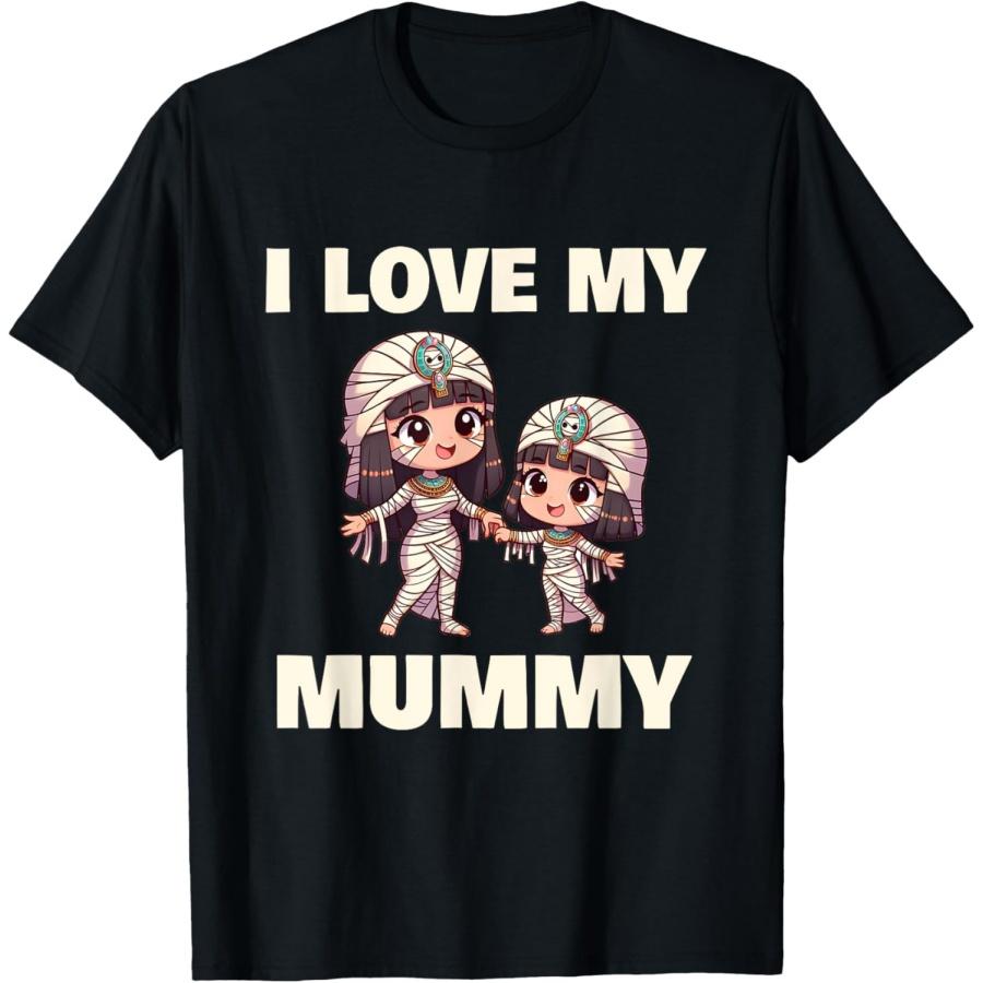 

I Love My Mummy Ancient Egyptian Mother and Me Halloween T-Shirt XXXXXL чорний