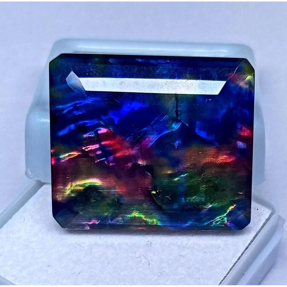 Stunning Opal-Like Organic Ammolite Doublet Natural 30+ Ct Certified Gemstone