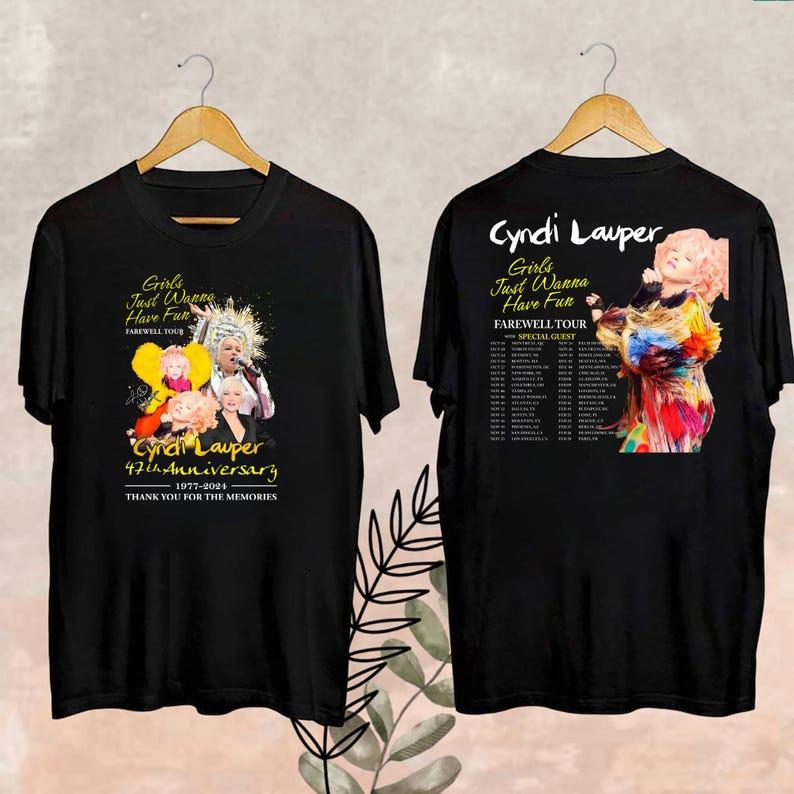 Cyndi Lauper Girl Just Wanna Have Fun Farewell Tour 2026 T-Shirt Cyndi Lauper F S