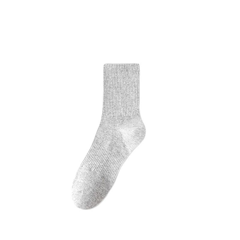 Long-staple Cotton Socks In Solid Color, Antibacterial, Corset, Breathable and Odor-resistant, Business and Casual Pure Cotton Long Stockings