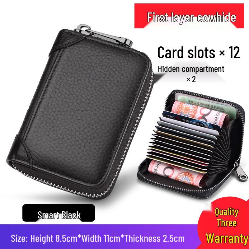

Мужской кошелек-картхолдер из натуральной кожи - Большая вместимость, Много отделений для визиток и водительского удостоверения, Модный дизайн высокого класса