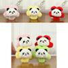 Adorable Colorful Panda Plush Keychain Accessory With Cute Flower Design For Bags