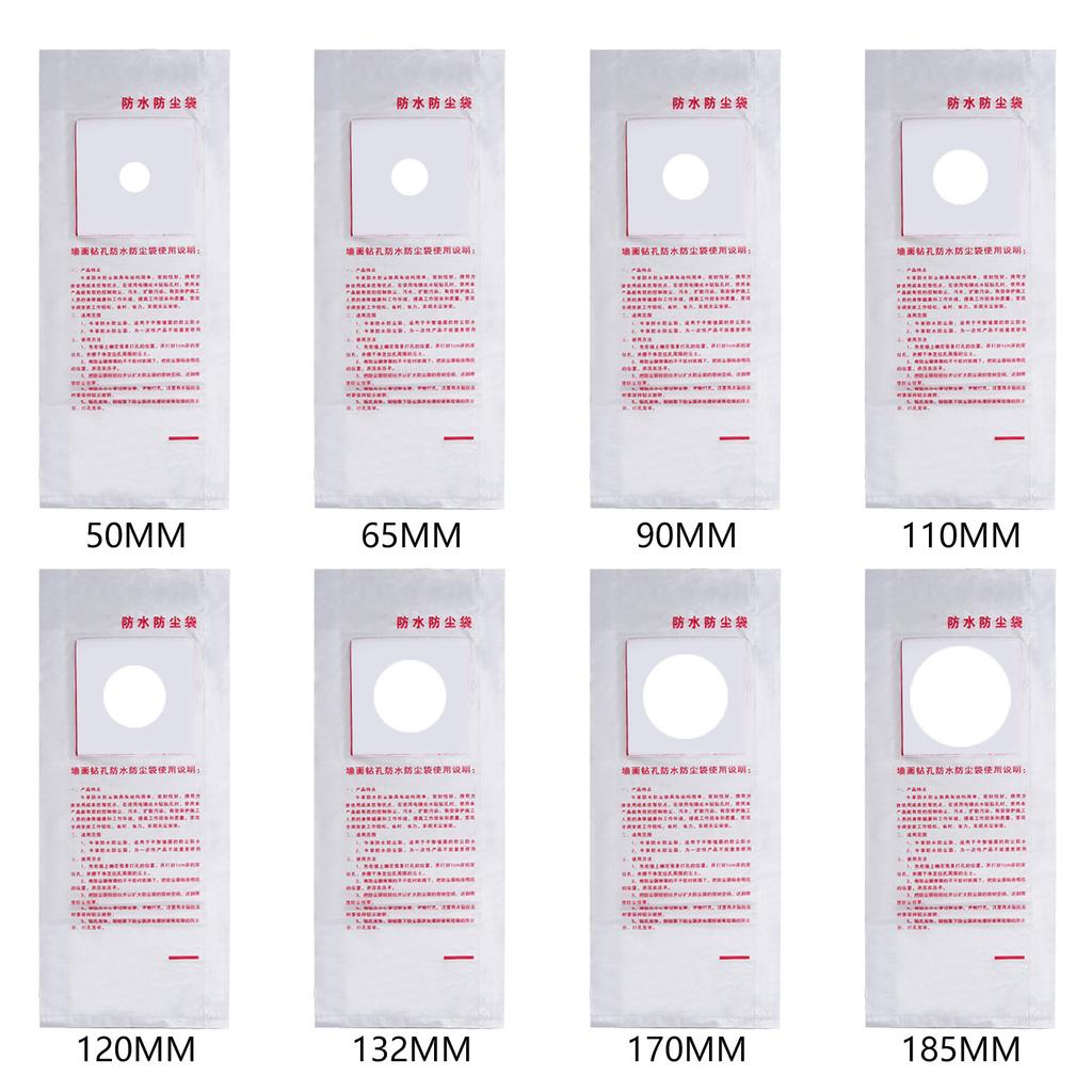 Simple to Use Dust Water Resistant Bag for Drilling Applications Side Adhesive Dust Collector Bag Ideal for Setting