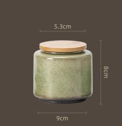 Household Tea Storage Tank Kiln-change Retro Tea Can Sealed Can Ceramic Storage Tank Pu er Storage Tank