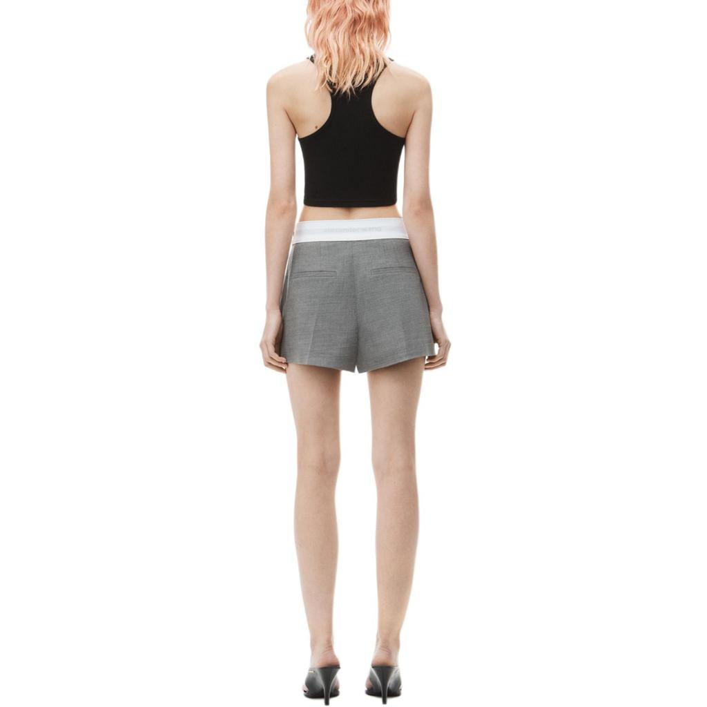 Alexander Wang logo-waistband pleated shorts Women's 1WC3244747050