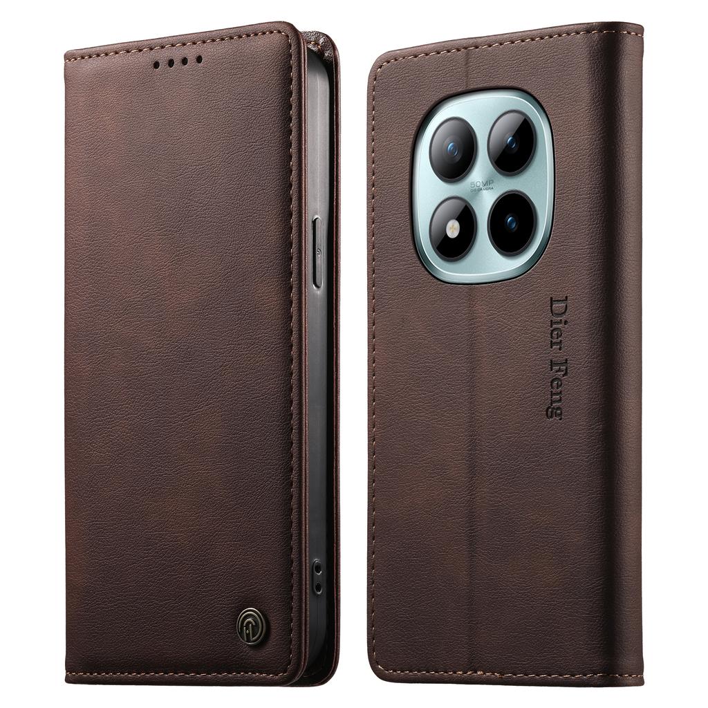 Luxury Business Cards Solt Leather Case For Xiaomi Redmi Note 15 Pro Plus 14 13 14C 13C Shockproof Book Stand Skin Feel Cover