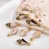 1piece Stainless Steel Pointed Conch Enamel Pendants DIY Summer Style Necklace Jewelry Accessories Clothing Decoration Supplies