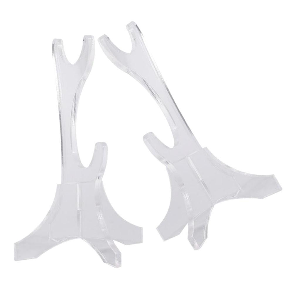 2pcs Acrylic Display Stand Double Layer Desktop Holder for Light Showcase Easy Assemble Store Sleek Visually