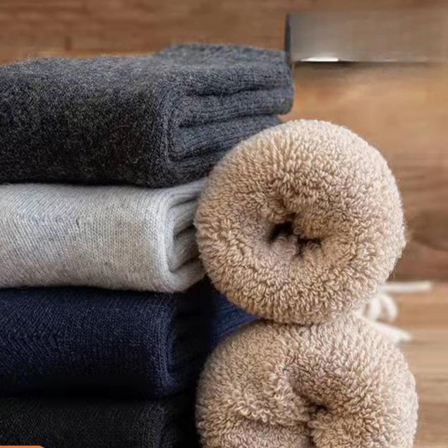 5/10 Paar dicke Thermo-Wintersocken für Herren, warme Fleece-Socken, kuschelige, flauschige Sportsocken für Jungen