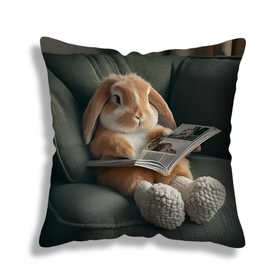 1Pc decorative vitality ear rabbit pillowcase decorative pillowcase