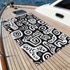 Abstract Doodle Beach Towel – Oversized Quick Dry Sand Free with Black & White Tribal Print