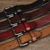 New Retro Fashion Personality Trend Versatile Woven First Layer Cowhide Pin Buckle Belt Men'S Genuine Leather Jeans Belt