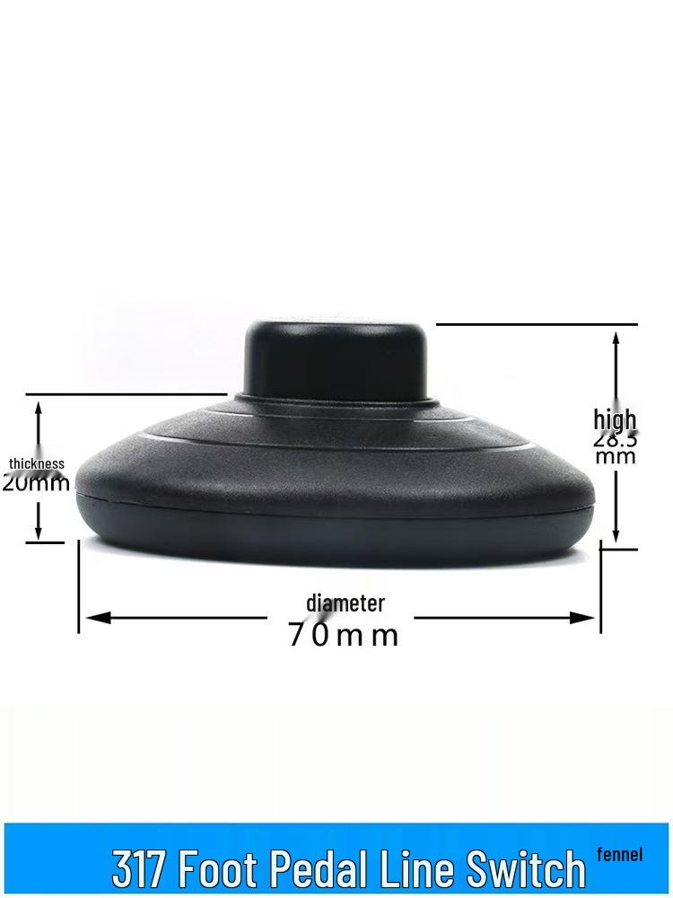 Набор из 10 шт. Прозрачный Черный Напольный Педальный Выключатель для Напольных, Настольных и Прикроватных Ламп 1-pack Black 317 Switch