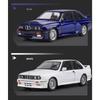 1/24 BMW M3 E30 Toy Car Model Diecast Metal Vehicle Miniature Pull Back Sound Light Doors Openable Collection Gift for Kid Boys