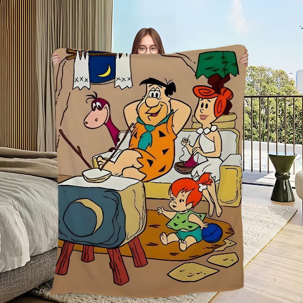 

Cartoon The F-FlintstoneSS Blanket For Sofa Room Microfiber Bedding Blanket office Travel Gift Home 30x40in