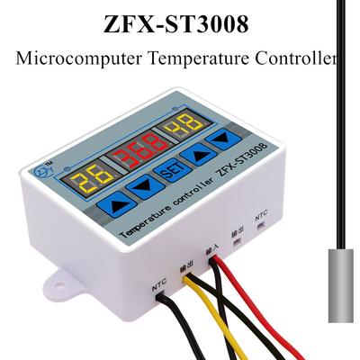ZFX-ST3008 Microcomputer Temperature Controller Digital Thermostat Intelligent Time Controller Adjustable NTC10K Measurement