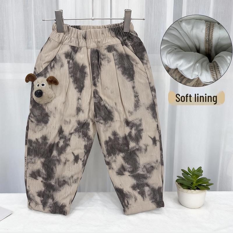Children's Thickened Quilted Cotton Pants - Stylish Warm Winter Clothing for Boys and Girls