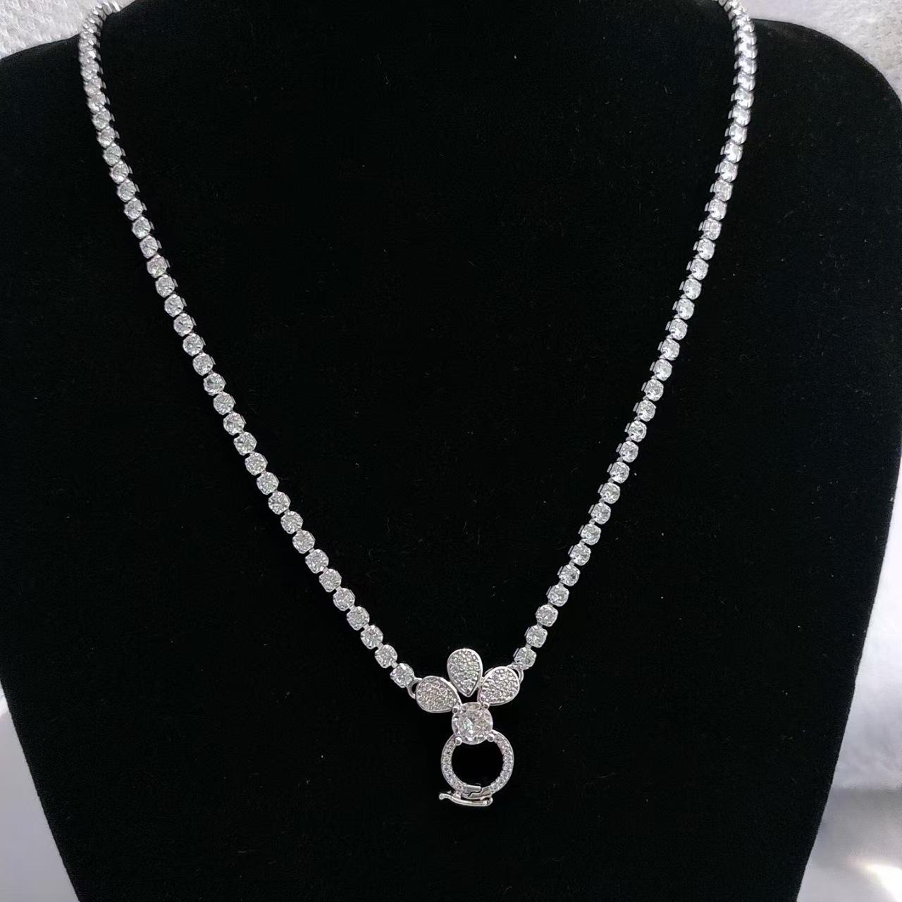 

Задняя крышка большое ожерелье ювелирные изделия позолоченный огранка ледяной цветок бриллиант с высоким содержанием углерода большой кулон женское ожерелье copper gold-plated