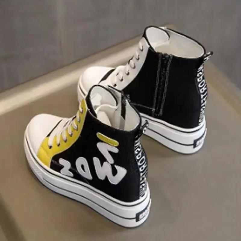 Эспадрильи на толстой подошве с высоким верхом, весна 22, дышащие, ульчжан, увеличивают рост, тренд Hongjie 35