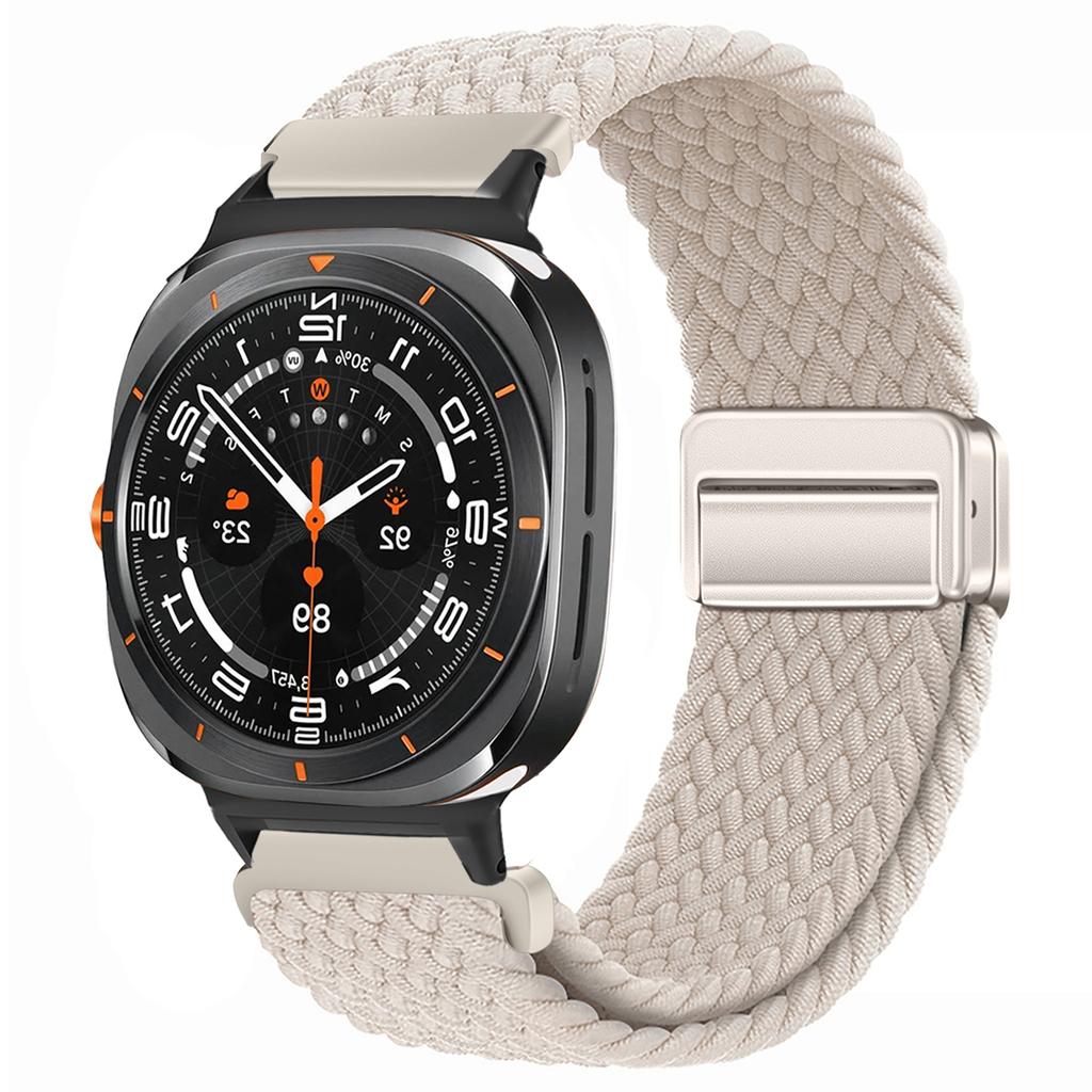 For Samsung Galaxy Watch 7 Ultra Strap 47mm Accessories Magnetic Nylon Braided sport Bracelet Correa Galaxy Watch 7 Ultra Band