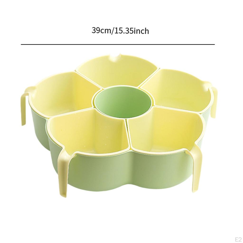 Otočný talíř na jídlo o 360° s přihrádkami pro venkovní akce