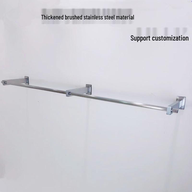 Women's Clothing Wall-Mounted Display Rack – Stainless Steel Brushed Side Hanging Shelves