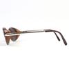 Excellent Cartier sunglasses 2C decor logo engraved oval shape Clear Brown Silver men Used
