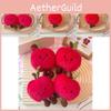 Adorable Red Apple Plush Decor For Bags And Car Keys With Soft Fabric